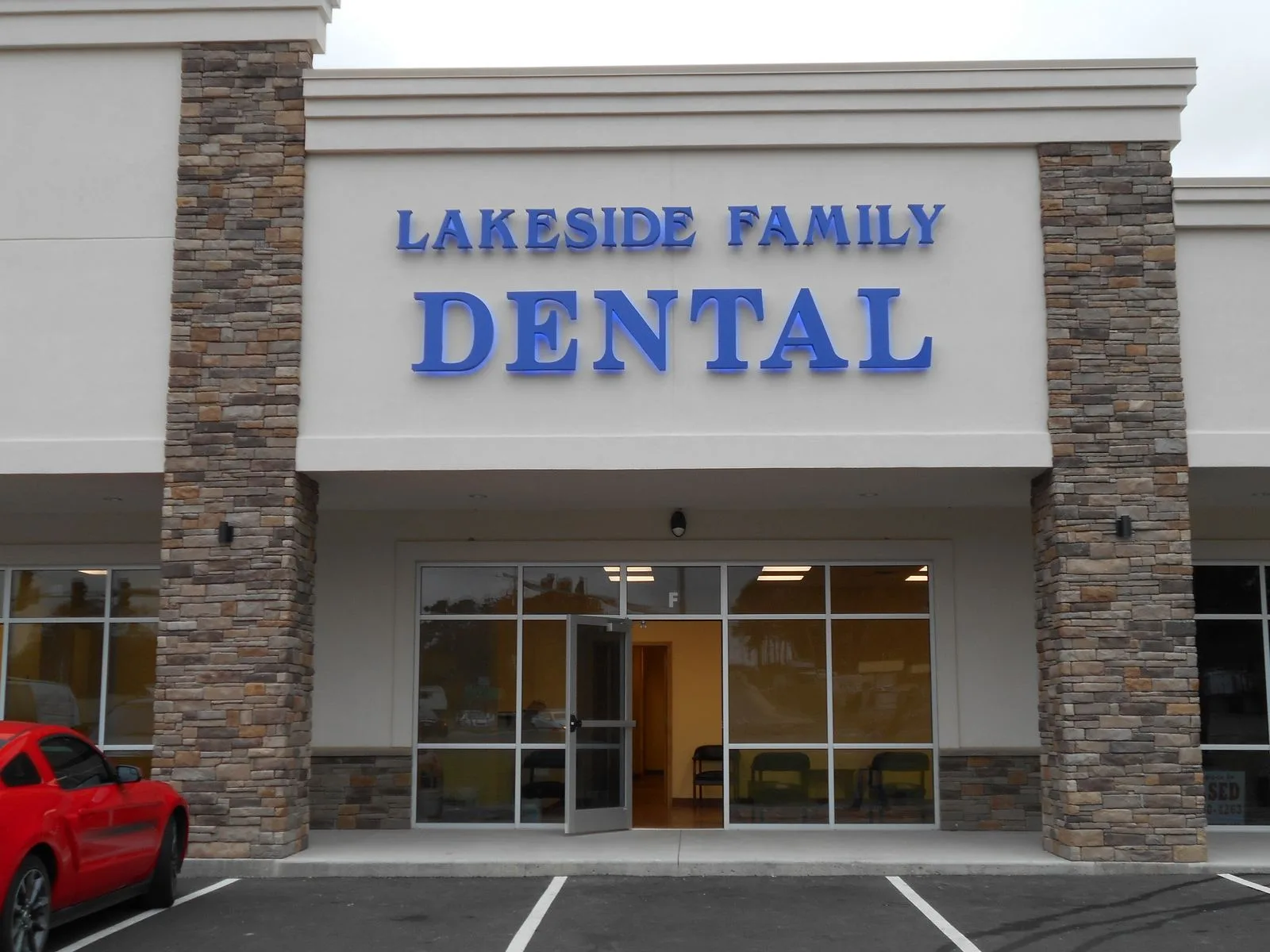 Channel letters installed at a medical practice
