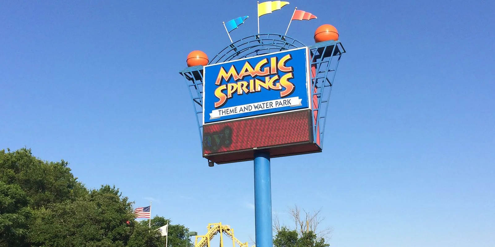 Magic Springs UL-listed LED display provided and installed by Seiz Sign Company