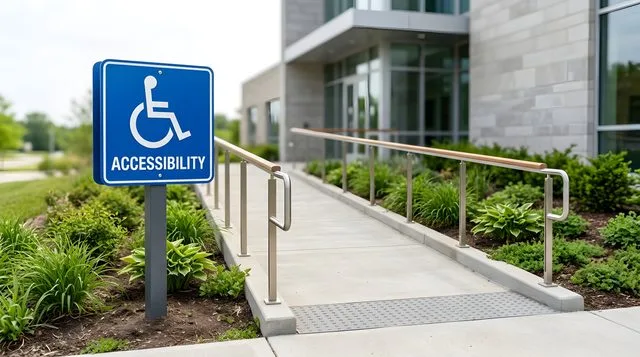 ADA-compliant accessibility sign provided and installed by Seiz Sign Company