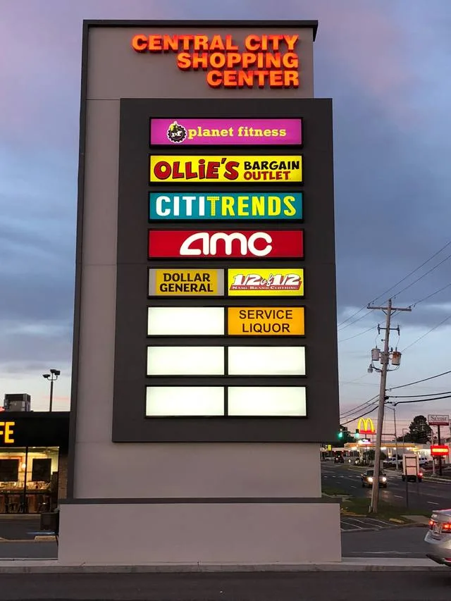 Central City Shopping Center - Pole & Pylon Signs by Seiz Sign Company
